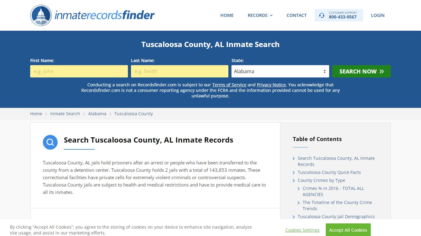 Tuscaloosa County, AL Inmate Lookup & Jail Records Online
